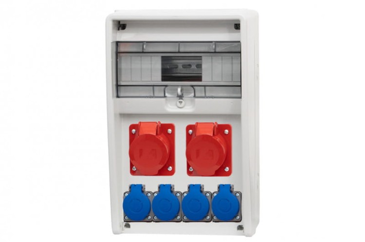 Rozdzielnica ULISSE 12M - gniazda 2x32A 5p, 4x230V /12 modułów/ 74181.43 F-Elektro