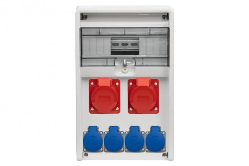 Rozdzielnica ULISSE 12M - gniazda 16A 5p, 32A 5p, 4x230V /12 modułów/ 74181.6 F-Elektro