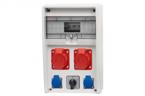 Rozdzielnica ULISSE 12M - gniazda 2x32A 5p, 2x230V, L/P(32A) /12 modułów/ 74181.7 F-Elektro