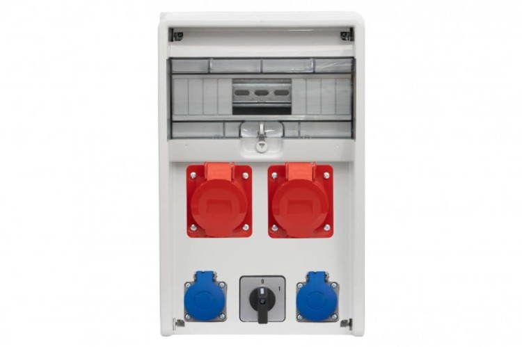 Rozdzielnica ULISSE 12M - gniazda 2x16A 5p, 2x230V, 0/1(32A) /12 modułów/ 74181.91 F-Elektro