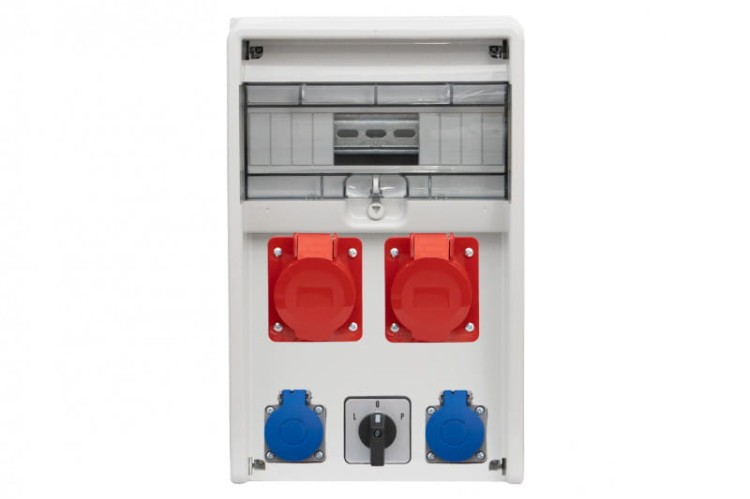 Rozdzielnica ULISSE 12M - gniazda 2x16A 5p, 2x230V, L/P(32A) /12 modułów/ 74181.92 F-Elektro