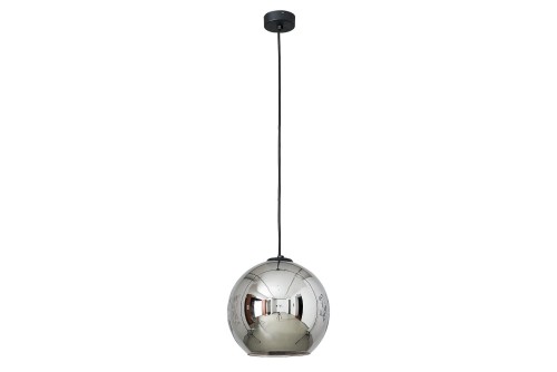 Lampa sufitowa wisząca Industrialna Loft POLARIS CHROME 9056 NOWODVORSKI Lighting E27 nowoczesna oświetleniowa żyrandol szklana przyciemniana metalizowana kula Chrom Szkło błyszcząca szara przezroczysta Inspiracje Premium