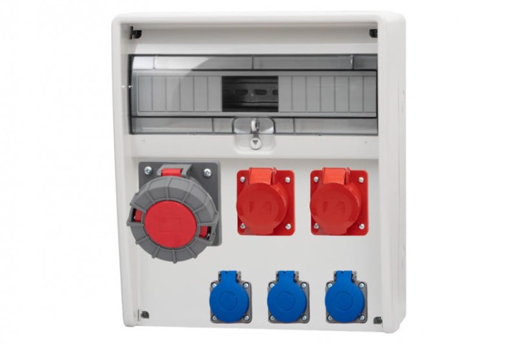 Rozdzielnica ULISSE 17M - gniazda 2x16A 5p, 63A 5p, 3x230V /17 modułów/ 74182195 F-Elektro