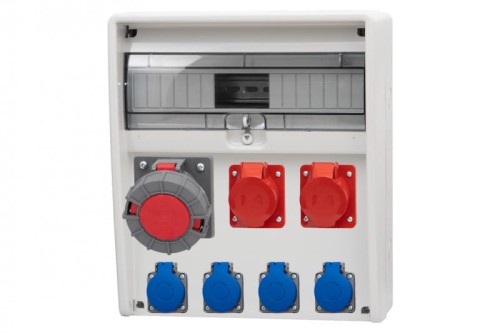 Rozdzielnica ULISSE 17M - gniazda 2x32A 5p, 63A 5p, 4x230V /17 modułów/ 74182198 F-Elektro