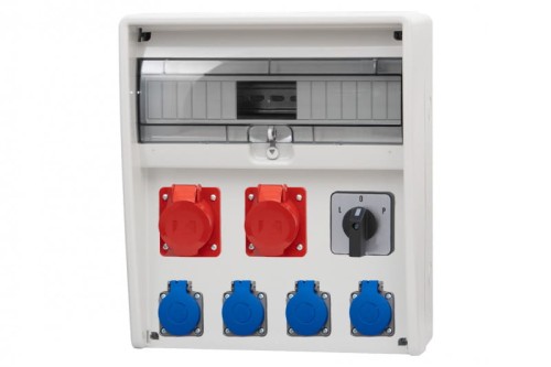 Rozdzielnica ULISSE 17M - gniazda 2x16A 5p, 4x230V, L/P(32A)   /17 modułów/ 74182199 F-Elektro