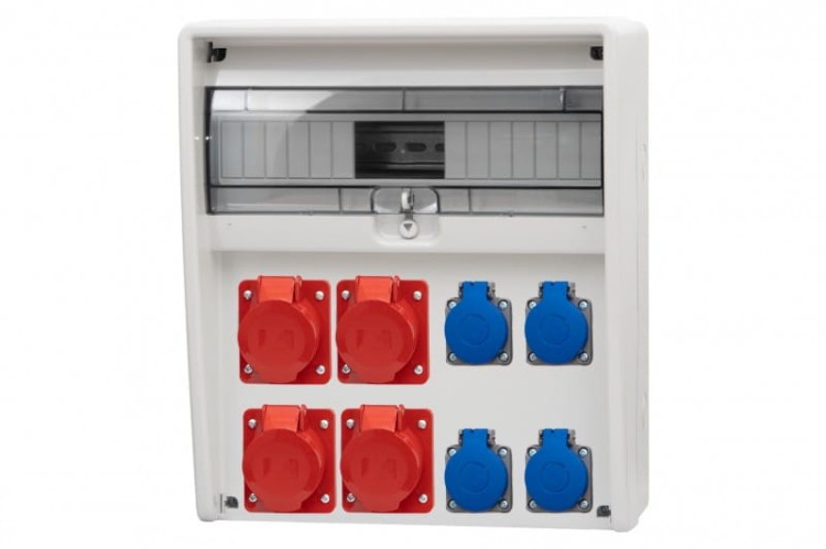 Rozdzielnica ULISSE 17M - gniazda 16A 5p, 3x32A 5p, 4x230V /17 modułów/ 74182225 F-Elektro