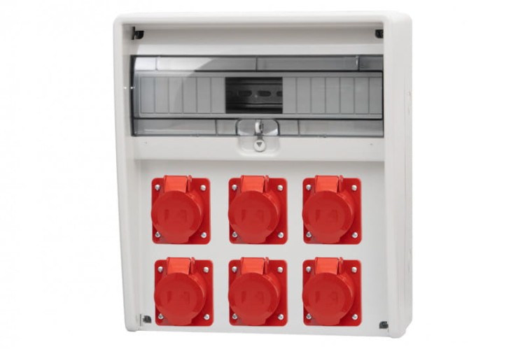 Rozdzielnica ULISSE 17M - gniazda 3x16A 5p, 3x32A 5p /17 modułów/ 74182.5 F-Elektro