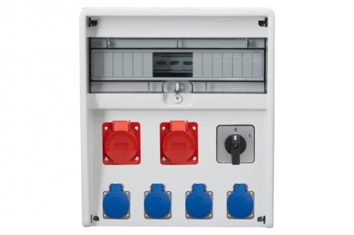Rozdzielnica ULISSE 17M - gniazda 2x16A 5p, 4x230V, 0/1(32A)   /17 modułów/ 74182.84 F-Elektro
