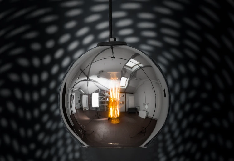 Lampa sufitowa wisząca Industrialna Loft POLARIS SMOKED 9060 NOWODVORSKI Lighting E27 nowoczesna oświetleniowa żyrandol szklana przyciemniana metalizowana kula Dymiona Szkło błyszcząca przezroczysta szkło dymione metalizowane Inspiracje Premium