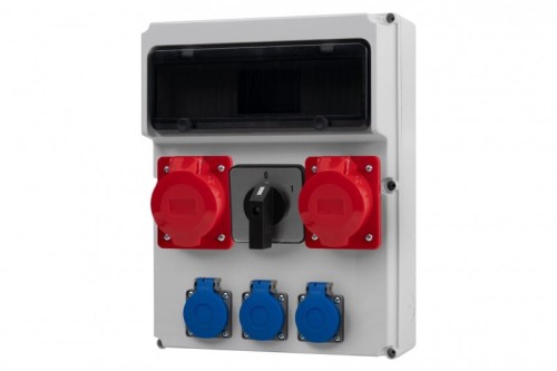 Rozdzielnica FEMO 13M - gniazda 2x16A 5p, 3x230V, 0/1(32A) /13 modułów/ 74183145 F-Elektro