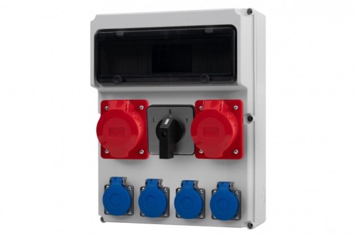 Rozdzielnica FEMO 13M - gniazda 2x16A 5p, 4x230V, L/P(32A) /13 modułów/ 74183148 F-Elektro