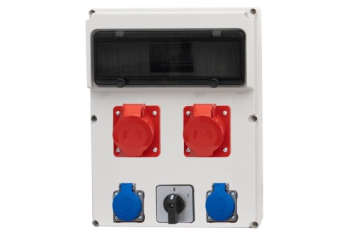 Rozdzielnica FEMO 13M - gniazda 2x32A 5p, 2x230V, 0/1(32A) /13 modułów/ 74183.6 F-Elektro