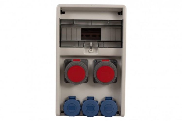 Rozdzielnica ULISSE 12M - gniazda 2x16A 5p, 3x230  IP65  /12 modułów/ 74185.2 F-Elektro