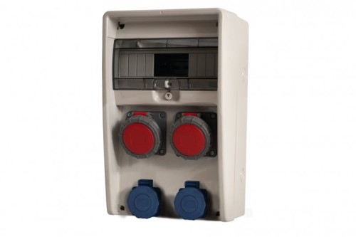 Rozdzielnica ULISSE 12M - gniazda 2x16A 5p, 2x230  IP65  /12 modułów/ 74185.3 F-Elektro