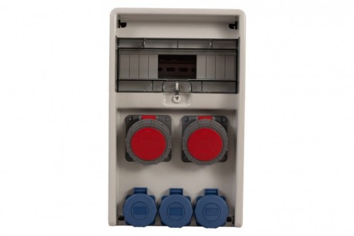 Rozdzielnica ULISSE 12M - gniazda 2x32A 5p, 3x230  IP65  /12 modułów/ 74185.4 F-Elektro
