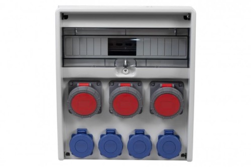 Rozdzielnica ULISSE 17M - gniazda 16A 5p, 2x32A 5p, 4x230V  IP65  /17 modułów/ 74186.0 F-Elektro