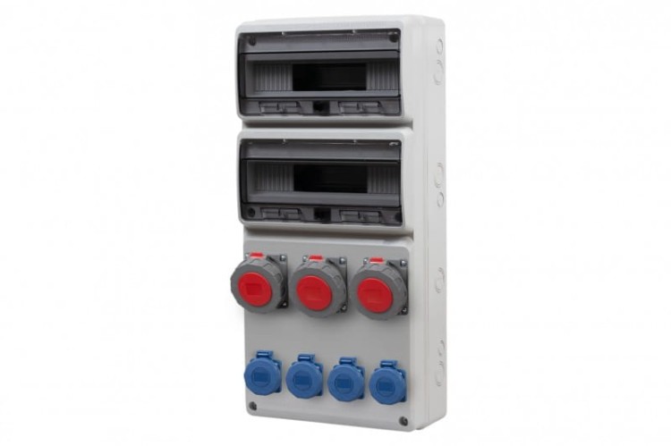 Rozdzielnica LEGATO 32M - gniazda  3x16A 5p, 4x230V  IP65  /32 moduły/ 75102.3 F-Elektro