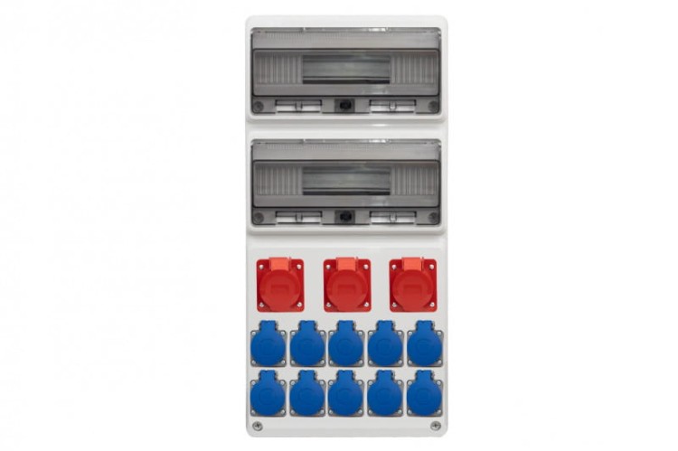 Rozdzielnica LEGATO 32M - gniazda 16A 5p, 2x32A 5p, 10x230V /32 moduły/ 76100.2 F-Elektro