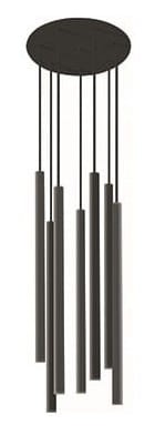Lampa sufitowa wisząca żyrandol punktowa Industrialna LASER Black VII 8920 NOWODVORSKI Lighting G9 Loft nowoczesna oprawa oświetleniowa tuba zwis Inspiracje Premium czarna