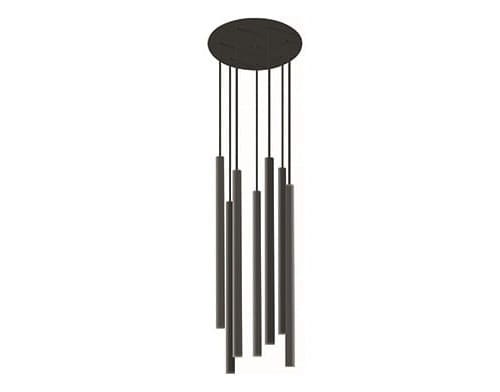 Lampa sufitowa wisząca żyrandol punktowa Industrialna LASER Black VII 8920 NOWODVORSKI Lighting G9 Loft nowoczesna oprawa oświetleniowa tuba zwis Inspiracje Premium czarna