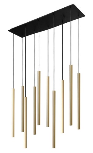 Lampa sufitowa wisząca żyrandol punktowa Industrialna LASER SOLID BRASS X 8924 NOWODVORSKI Lighting G9 Loft nowoczesna oprawa oświetleniowa nad stół blat wyspę tuba zwis Inspiracje Premium złota mosiądz