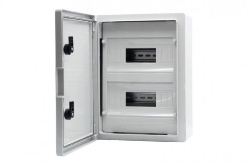 Szafa z tworzywa M 250x350x150 mm IP65 2 rzędy 18 modułów F1.0137 F-Elektro