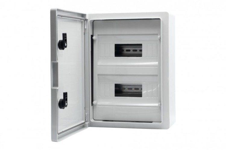 Szafa z tworzywa M 250x350x150 mm IP65 2 rzędy 18 modułów F1.0137 F-Elektro