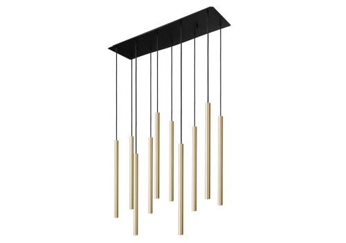 Lampa sufitowa wisząca żyrandol punktowa Industrialna LASER SOLID BRASS X 8924 NOWODVORSKI Lighting G9 Loft nowoczesna oprawa oświetleniowa nad stół blat wyspę tuba zwis Inspiracje Premium złota mosiądz