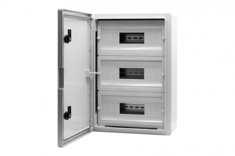 Szafa z tworzywa M 350x500x190 mm IP65 3 rzędy 45 modułów F1.0139 F-Elektro