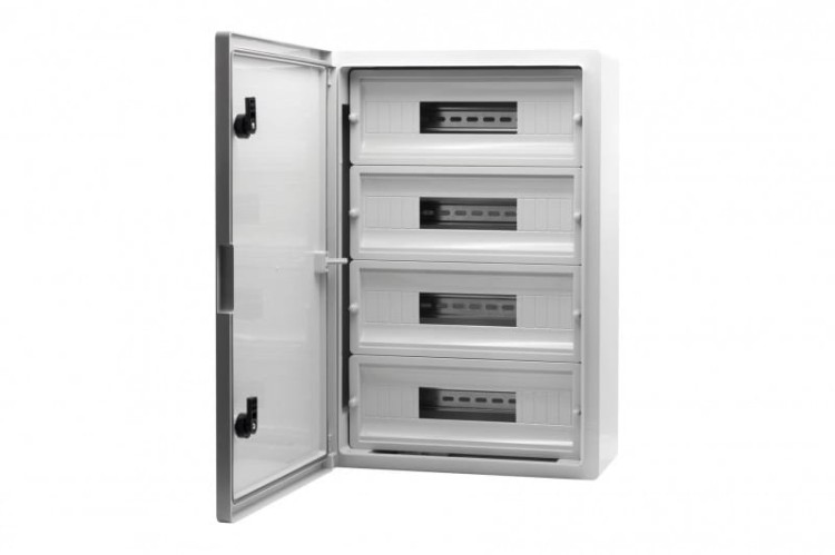 Szafa z tworzywa M 400x600x200 mm IP65 4 rzędy 64 moduły F1.0140 F-Elektro