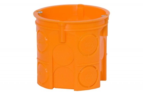 Puszka pomarańczowa 60 końcowa głęboka z wkrętami F1.0157 F-Elektro