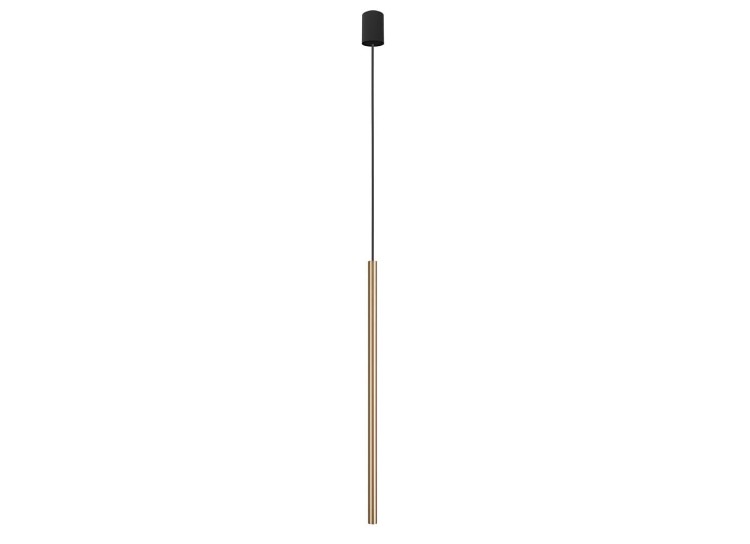 Lampa sufitowa wisząca punktowa Industrialna LASER 750 SOLID BRASS I 8431 NOWODVORSKI Lighting G9 Loft nowoczesna oprawa oświetleniowa nad stół blat wyspę żyrandol tuba zwis Inspiracje Premium złota mosiądz pojedyncza