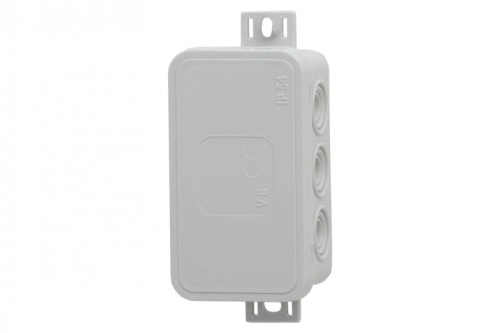 Puszka hermetyczna V8, termoplast 80x45x41 IP54, szara - klik, 8 osłabień F1.0260 F-Elektro