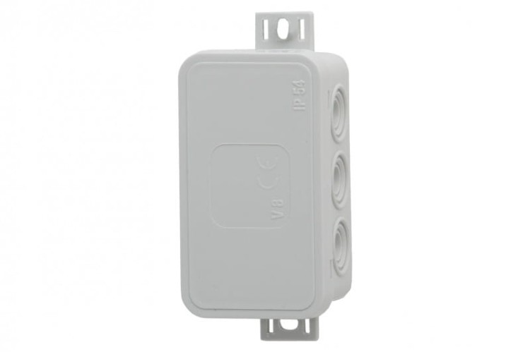 Puszka hermetyczna V8, termoplast 80x45x41 IP54, szara - klik, 8 osłabień F1.0260 F-Elektro