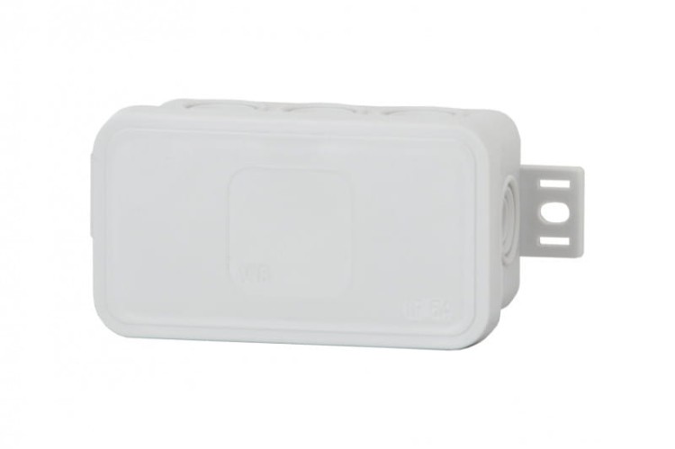 Puszka hermetyczna V8, termoplast 80x45x41 IP54, szara - klik, 8 osłabień F1.0260 F-Elektro