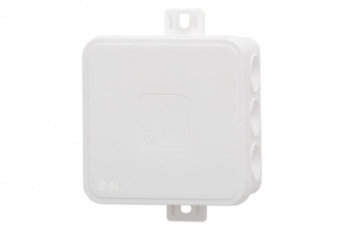 Puszka hermetyczna V5, termoplast 75x75x41 IP54, biała - klik, 12 osłabień F1.0263 F-Elektro