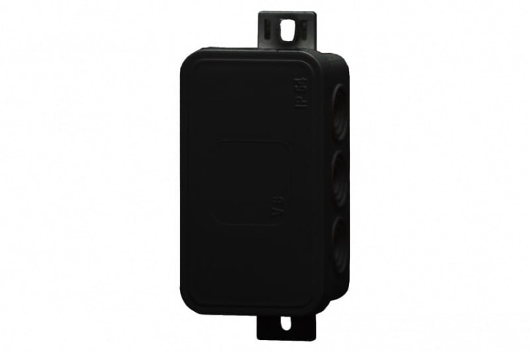 Puszka hermetyczna V8, termoplast 80x45x41 IP54, czarna - klik, 8 osłabień  F1.0266 F-Elektro
