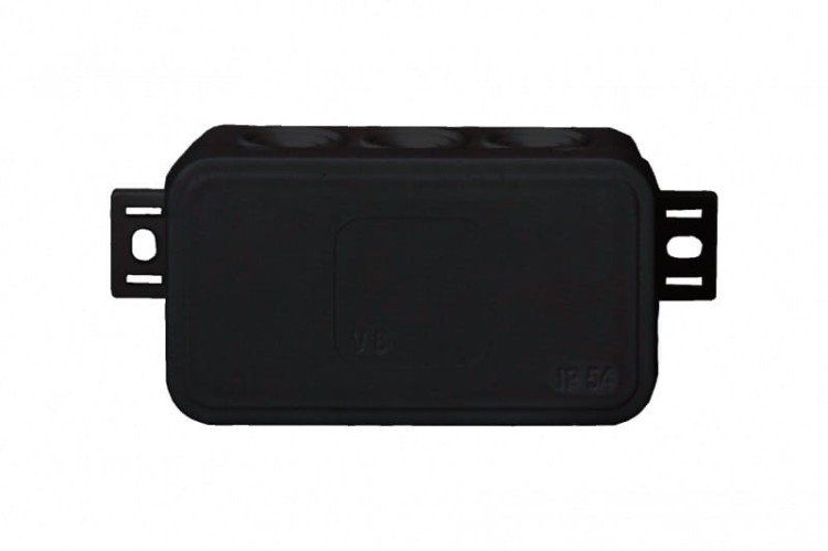 Puszka hermetyczna V8, termoplast 80x45x41 IP54, czarna - klik, 8 osłabień  F1.0266 F-Elektro