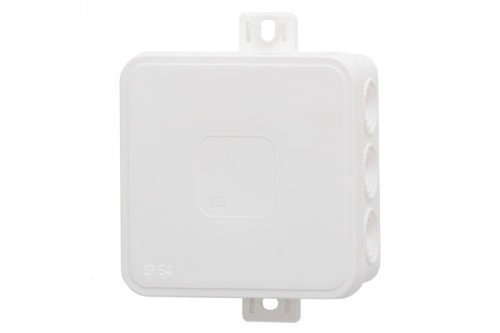 Puszka hermetyczna V7, termoplast 100x100x41 IP54, biała - klik, 12 osłabień F1.0294 F-Elektro