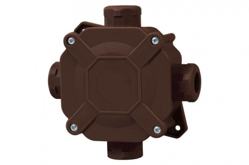 Puszka hermetyczna F11 z zaciskiem -  brązowa  IP67 F1.0303 F-Elektro