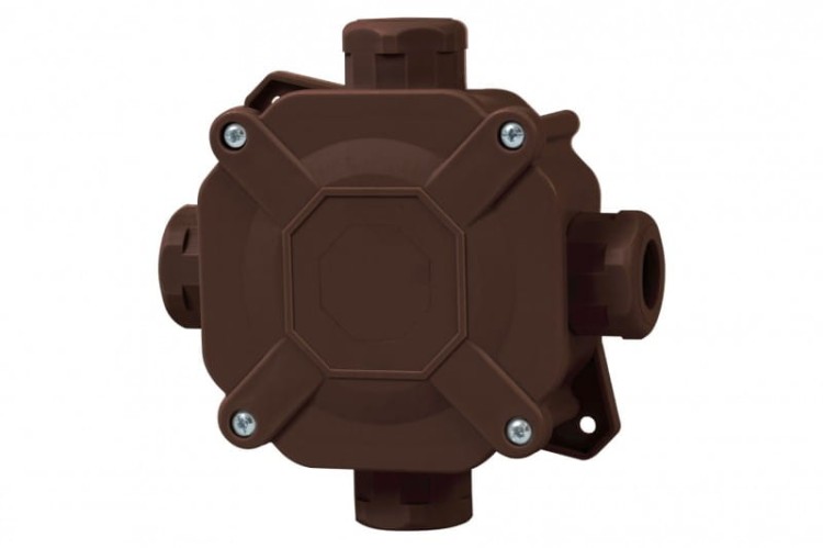 Puszka hermetyczna F11 z zaciskiem -  brązowa  IP67 F1.0303 F-Elektro