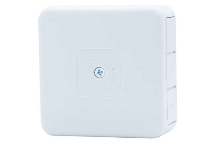 Puszka hermetyczna H55-S 85x85x37 IP55 12-wylotowa szara F1.0306 F-Elektro