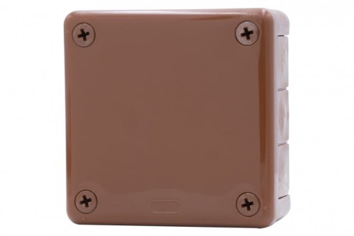 Puszka hermetyczna H55-M 98x98x42 IP55 12-wylotowa brązowa F1.0312 F-Elektro