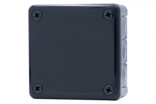 Puszka hermetyczna H55-M 98x98x42 IP55 12-wylotowa czarna F1.0313 F-Elektro