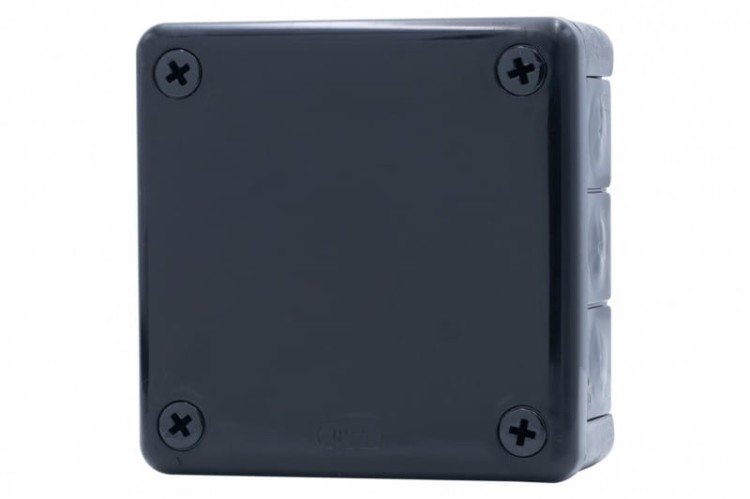 Puszka hermetyczna H55-M 98x98x42 IP55 12-wylotowa czarna F1.0313 F-Elektro