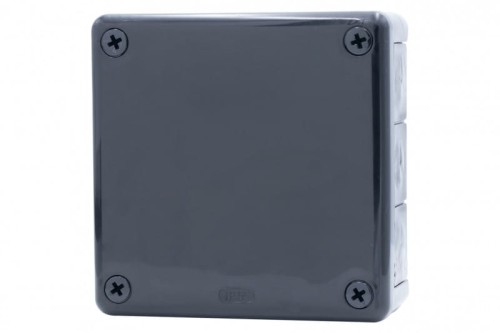 Puszka hermetyczna H55-L 118x118x46 IP55 12-wylotowa czarna F1.0317 F-Elektro