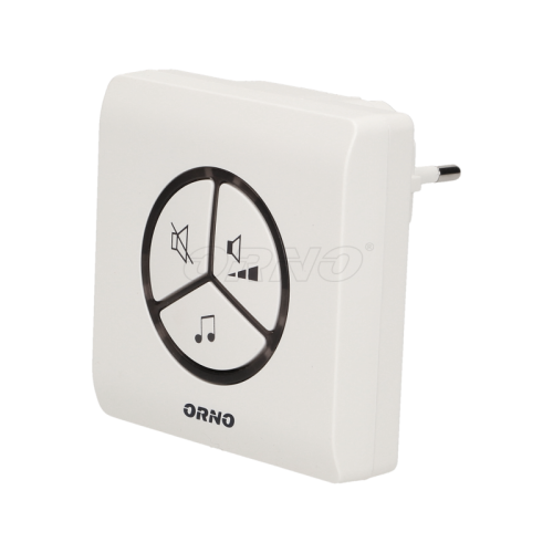 Dzwonek bezprzewodowy SMARTEK AC 230V z Learning System i bezbateryjnym przyciskiem ORNO OR-DB-LT-126 Gniazdkowy