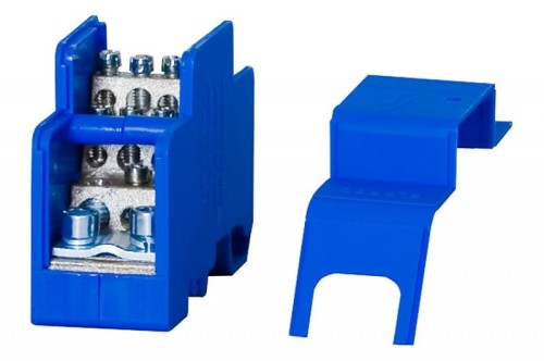 Blok rozdzielczy jednobiegunowy 160A - niebieski F2.0041 F-Elektro