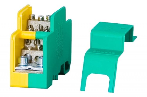 Blok rozdzielczy jednobiegunowy 160A - żółto-zielony F2.0042 F-Elektro