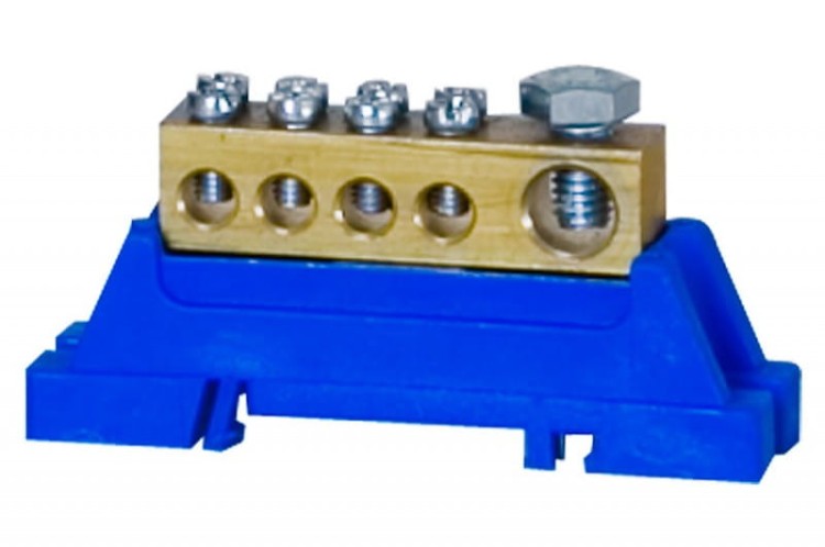 Zacisk ochronny 1x25mm2, 4x10mm2 - niebieski F2.0050 F-Elektro
